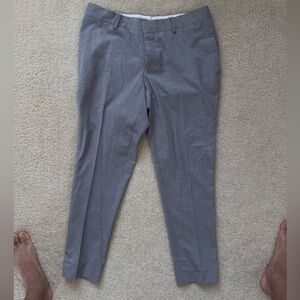 ZARA Men's Gray Dress Pants - LINEN WOOL BLEND - DRESS SLACKS - 31 x 27 SLIM